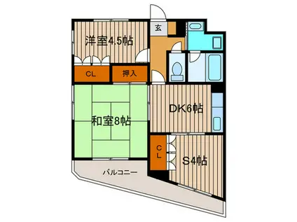 岩井マンション(2SDK/2階)の間取り写真