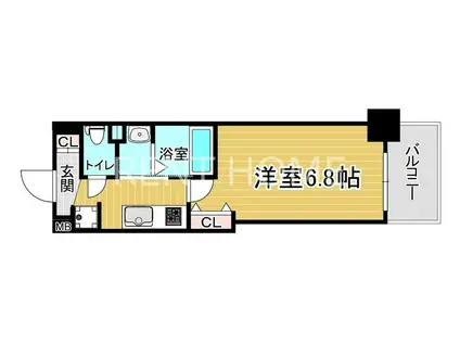 LUXE深江橋II(1K/10階)の間取り写真