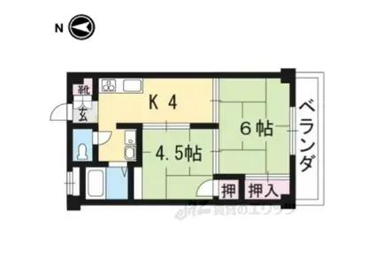 メゾン青風(2K/5階)の間取り写真