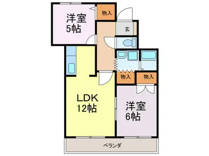 NOAH21(2LDK/3階)の間取り写真