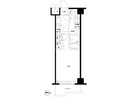 ルーブル武蔵新城六番館(1K/3階)の間取り写真