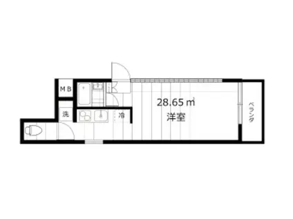匠空天満(1K/6階)の間取り写真