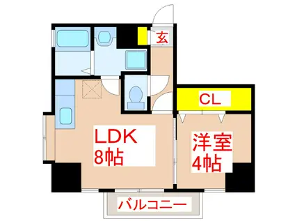 さくらヒルズ千日町(1LDK/6階)の間取り写真