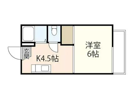 SANAEコーポ(1K/1階)の間取り写真