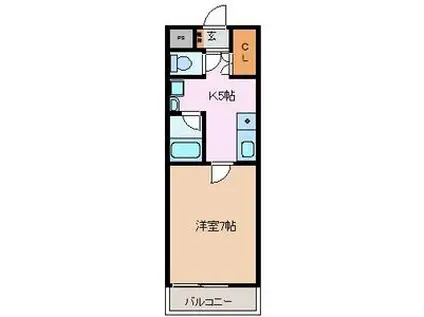 TS SQUARE(1K/1階)の間取り写真