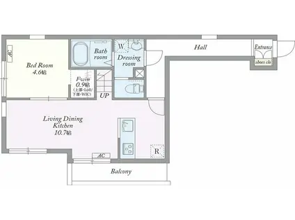 アンヴェル日吉(1LDK/2階)の間取り写真