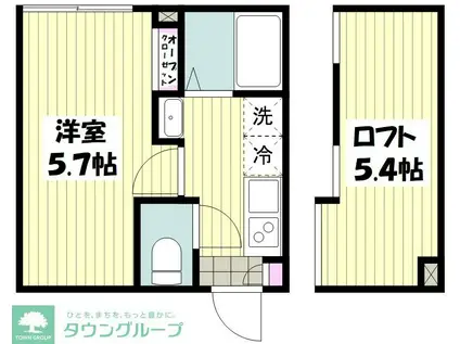 アザーレ・パッシオ横浜A(1K/1階)の間取り写真