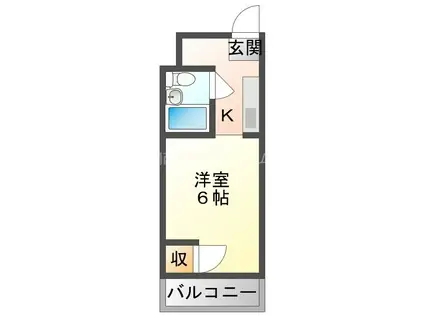 ピュアスモトA棟(1K/3階)の間取り写真