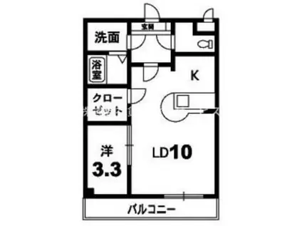 コーポカレン(1LDK/2階)の間取り写真