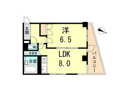 トーカン六甲キャスティール(1LDK/3階)の間取り写真