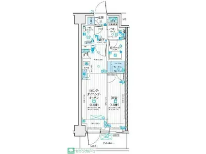 デュオステージ浦和岸町(1SLDK/2階)の間取り写真