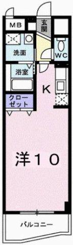 ジュネス・アビタシオン(1K/3階)の間取り写真