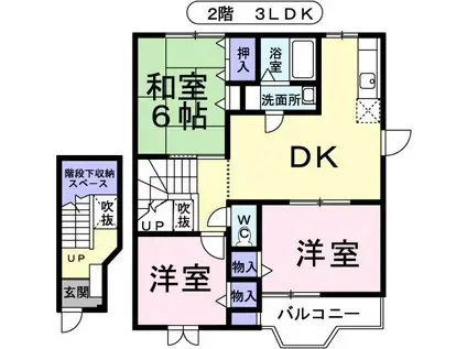 セトルエレガンC(3LDK/2階)の間取り写真