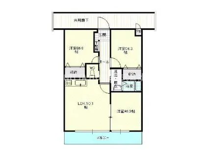 ボアソルチ(3LDK/3階)の間取り写真