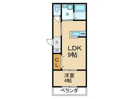 フェリジータ(1LDK/1階)の間取り写真