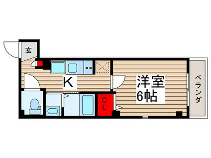 MONTLIVRE市川(1K/3階)の間取り写真