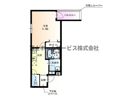 フジパレス今川公園III番館(1K/1階)の間取り写真