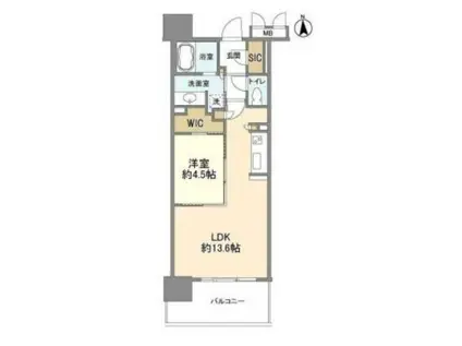 OPUS RESIDENCE SHINSAIBASHIサウス(1LDK/9階)の間取り写真