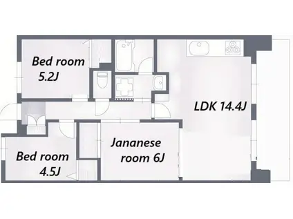 アプリーレ垂水(3LDK/9階)の間取り写真