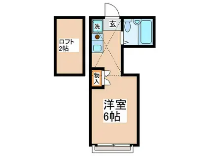 ピア柴崎(ワンルーム/2階)の間取り写真