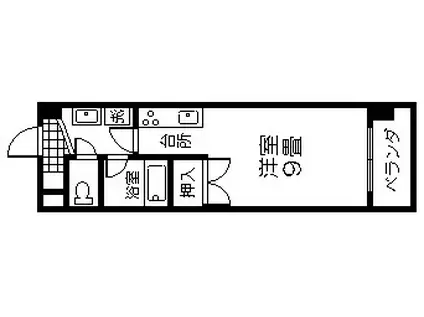 第3甲南ビル(ワンルーム/3階)の間取り写真