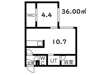 HOPE植物園(1LDK/1階)の間取り写真