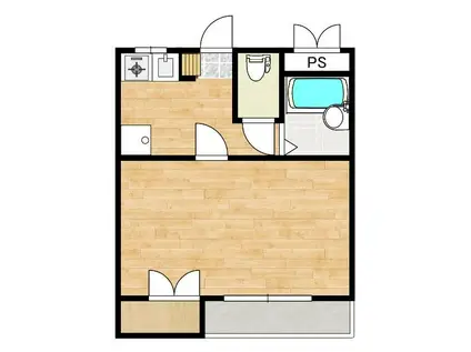 セントヒルマンション(1K/3階)の間取り写真