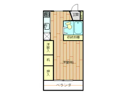 ハイツシャローム(1K/1階)の間取り写真