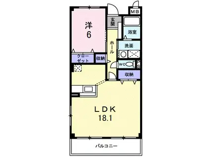 ブリーゼ(1LDK/3階)の間取り写真