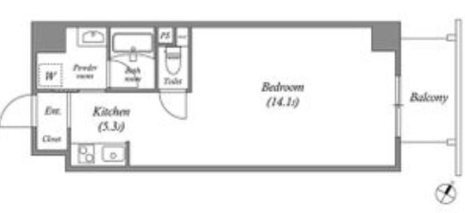 TS RESIDENCE NAGOYA(ワンルーム/7階)の間取り写真