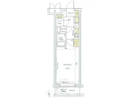 ヴォーガコルテ池上参番館(1K/3階)の間取り写真
