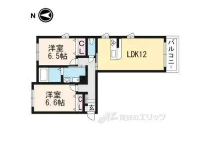 キルト源(2LDK/1階)の間取り写真