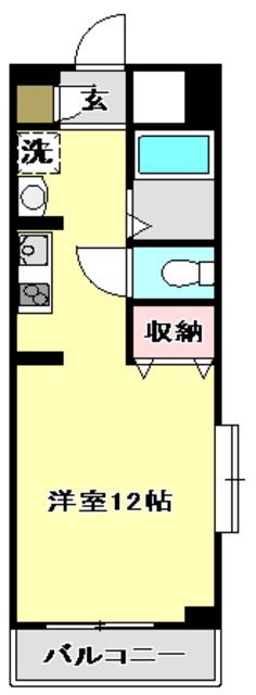 フィットハイム青柳(ワンルーム/4階)の間取り写真