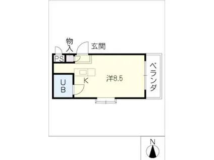 GRAND VIEW 大池(1K/4階)の間取り写真