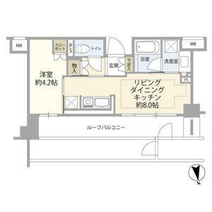 BRILLIA目黒大橋(1LDK/6階)の間取り写真