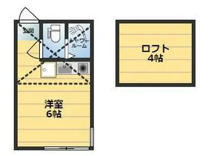 パナケイア菊名(ワンルーム/1階)の間取り写真