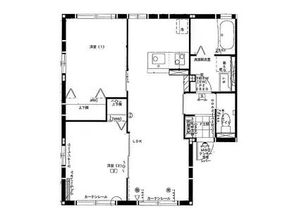 フレグランスII(2LDK/2階)の間取り写真
