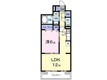 ルポン ボヌール(1LDK/1階)の間取り写真