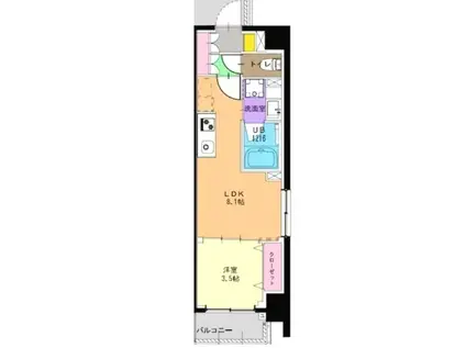 サンカント・オラージュ船橋(1LDK/3階)の間取り写真