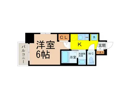 エステムコート名古屋新栄アクシス(1K/14階)の間取り写真