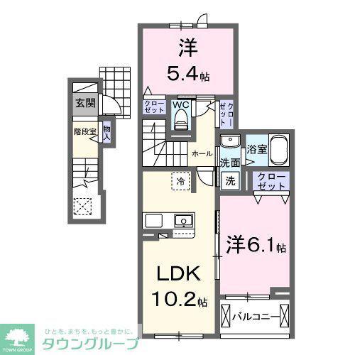 パラッツオ ビアンカ(2LDK/2階)の間取り写真