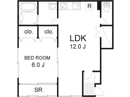 ラビータ(1LDK/1階)の間取り写真