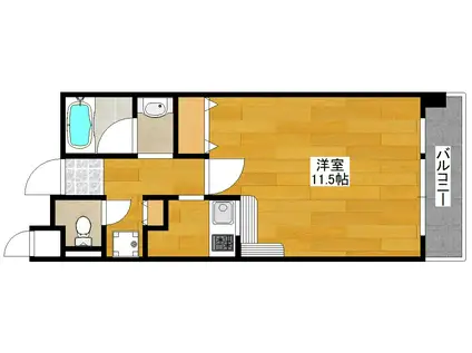 サイドヒルII(1K/6階)の間取り写真