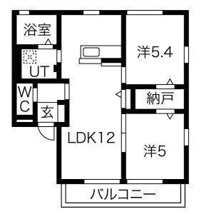 CONTRAIL(2LDK/2階)の間取り写真