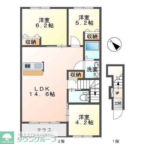 EXCEL・I弐番館(3LDK/2階)の間取り写真