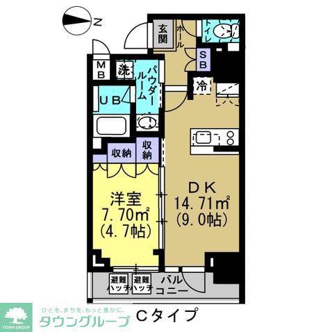 ルーラル二十四番館(1LDK/6階)の間取り写真
