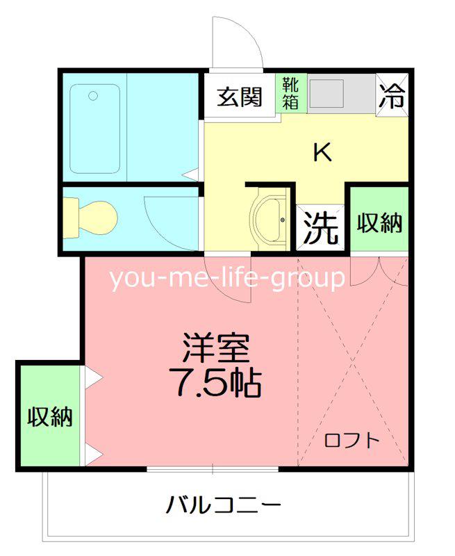 フローレンス(1K/2階)の間取り写真
