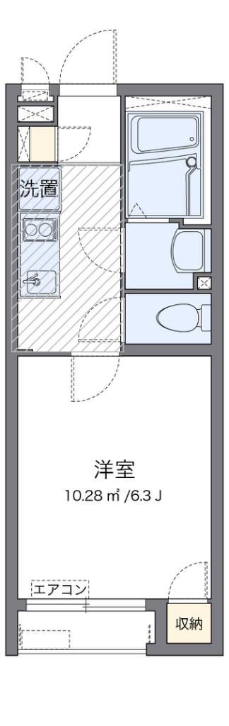 クレイノ壱番館(1K/1階)の間取り写真