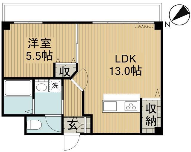 平沼開成ビル(1LDK/3階)の間取り写真