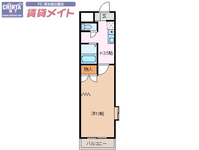 パークルール恵比寿(1LDK/5階)の間取り写真